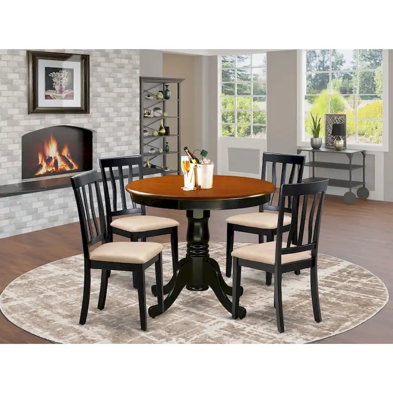 Bathroom Storage Cabinet | 2 Doors & 2 Shelves | Black with Silver Knobs