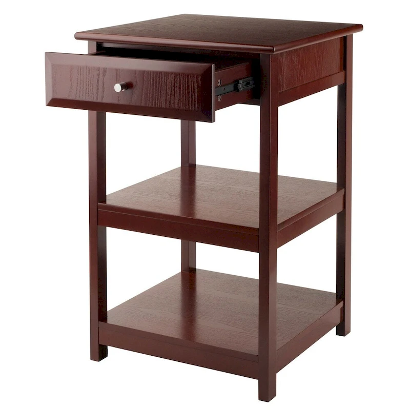 Porch & Den Bertha Walnut Printer Table