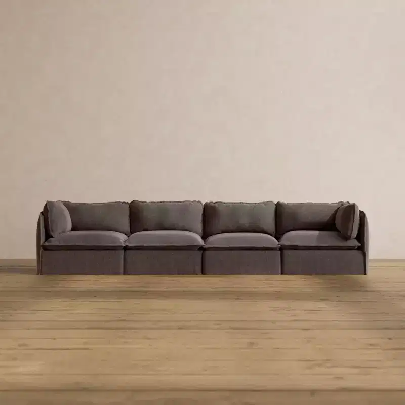 Anabei Modular Washable 4-Seater Sofa | Memorix+ Seat & Contour Pillow