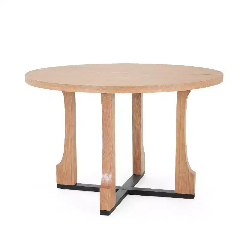 48 Rustic Criss Cross Frame Round Dining Table