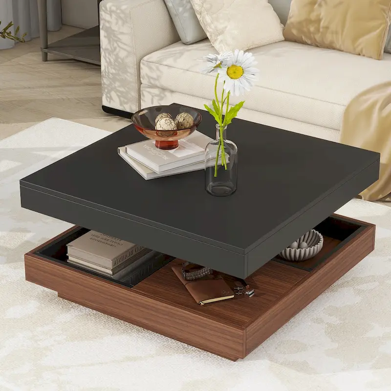 Mission Style Coffee Table with Bottom Shelf | Multiple Finishes