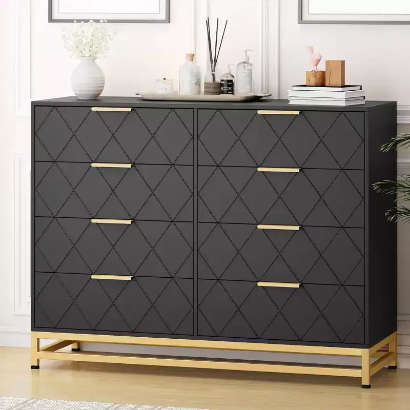 8-Drawer Dresser Storage Organizer for Living Room, Bedroom, Hallway