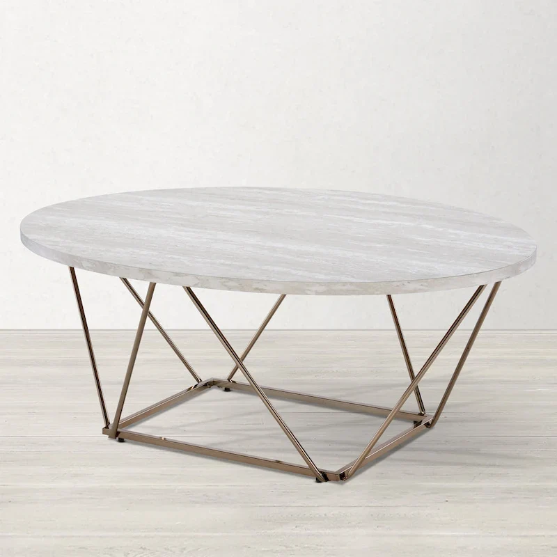 Ravine Faux Marble Top Coffee Table