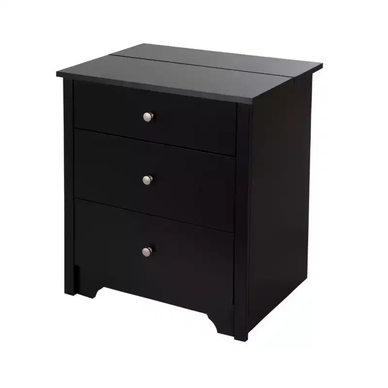 Bedroom Nightstand with Built-In Charging Station and Storage Drawer