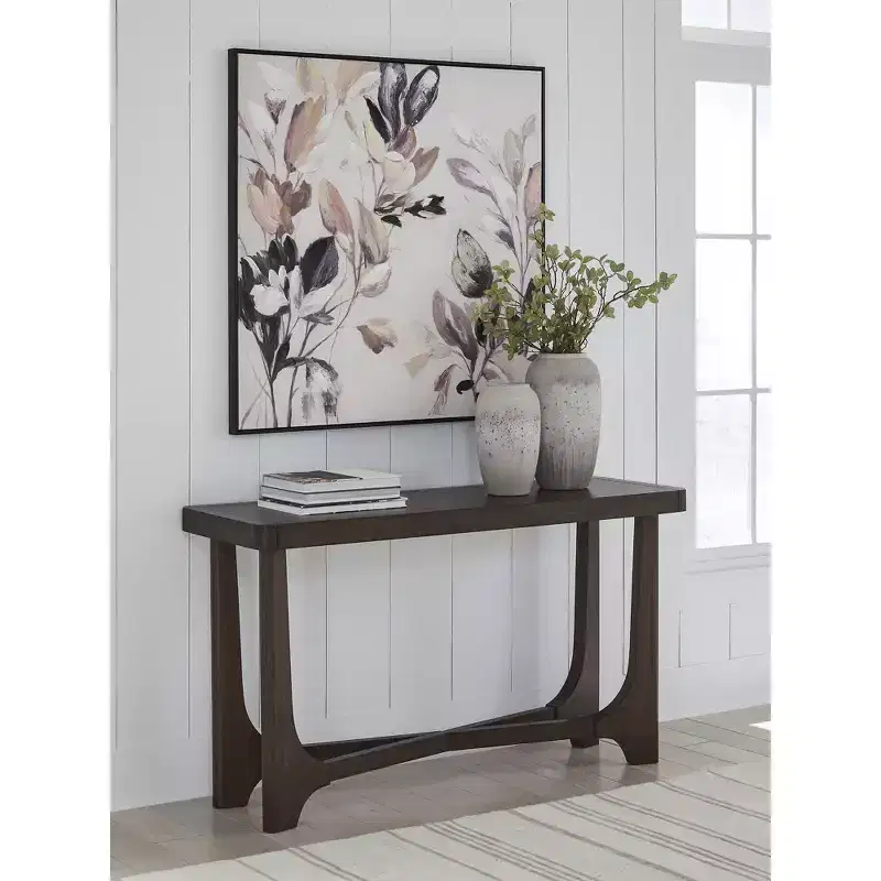 Signature Design by Ashley Korestone Sofa Table, Dark Brown, Contemporary Entryway Console Table