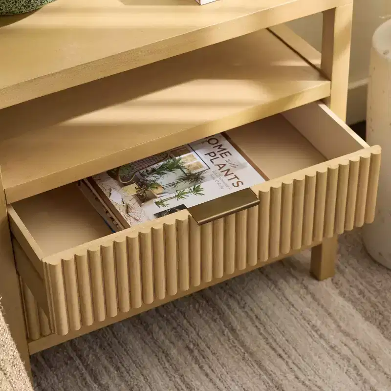 Maruba 2 Drawer 1 Shelf Nightsand - NST6610 - Natural - Safavieh