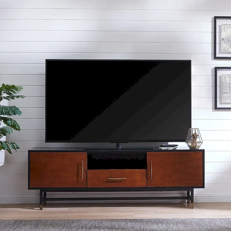 Mid-century Modern Media TV Stand for TV's up to 61