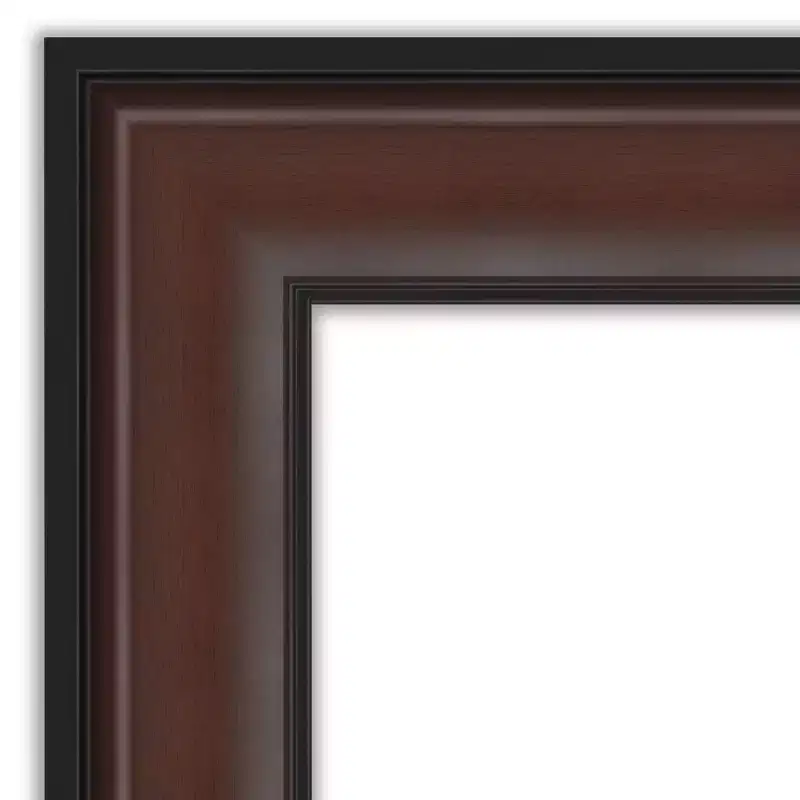 Harvard Walnut Beveled Framed Wall Mirror