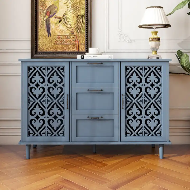 2 Door 3 Drawer Cabinet, American Furniture, Suitable for Bedroom, Living Room, Study