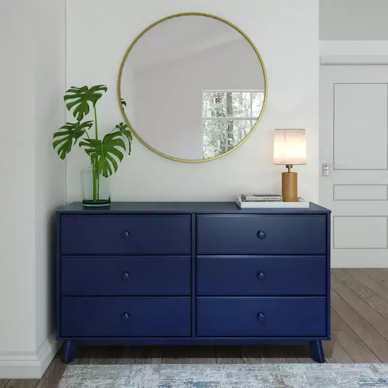 Plank+Beam Solid Wood Classic 6-Drawer Solid Wood Dresser, Storage Dresser for Bedroom, Chest of Drawers