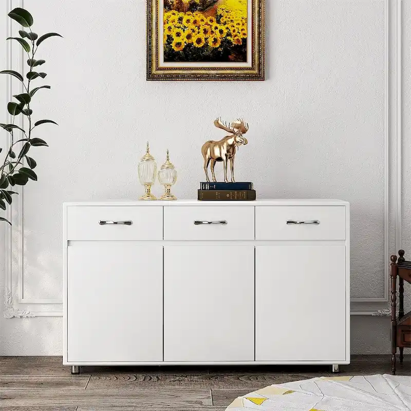 Storage Cabinet with 3 Drawers and 3 Doors